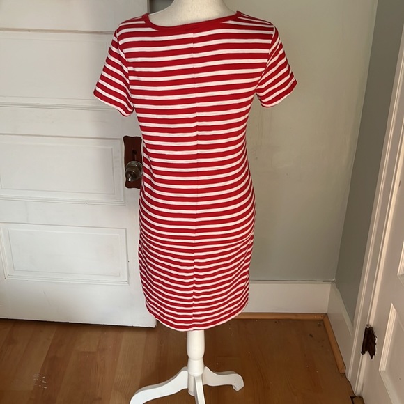 Old Navy Red and White Striped T-shirt Dress - Picture 3 of 4